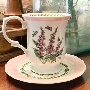 Portmeirion Botanic Garden Terrace Foxglove Coffee Mug and Saucer